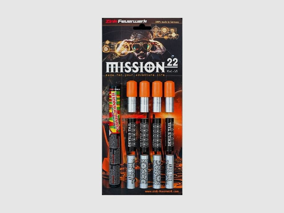 Zinc Fuochi d'Artificio Missione 22 Set 22 pezzi 15 mm
