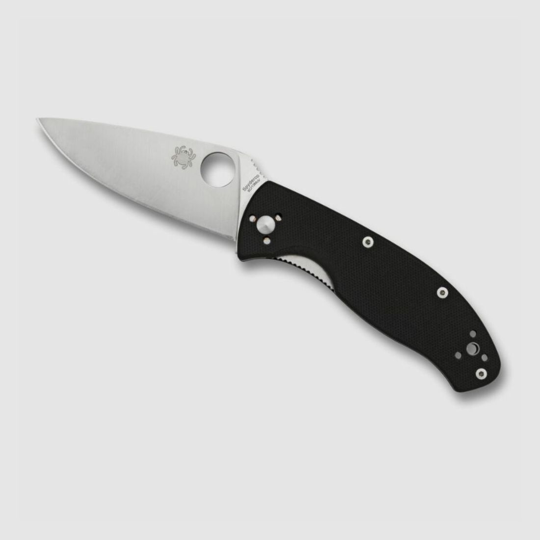 Spyderco Tenacious Taschenmesser mit glattem G-10 Griff aus Stahl, Bild 1 von 3