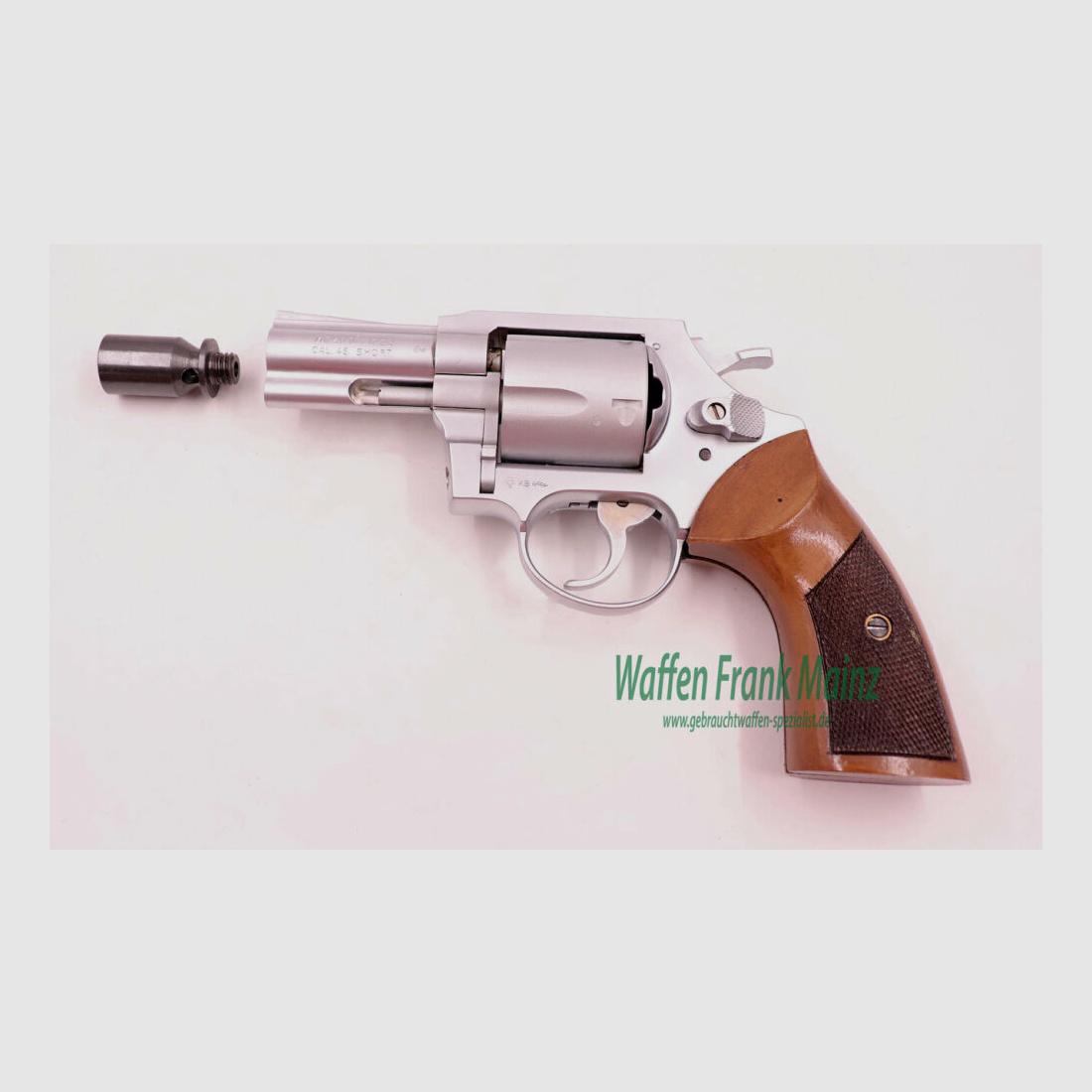 Melcher Cuno, Solingen ME 45 Officer matt verchromt .45short Knall