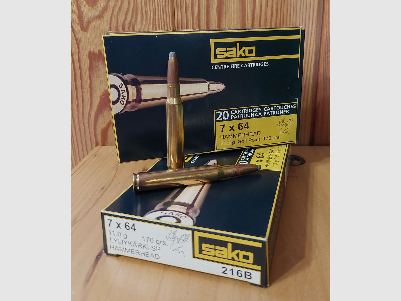 AMMUNITION SAKO HMMERHEAD CAL. 7X64 170 GR