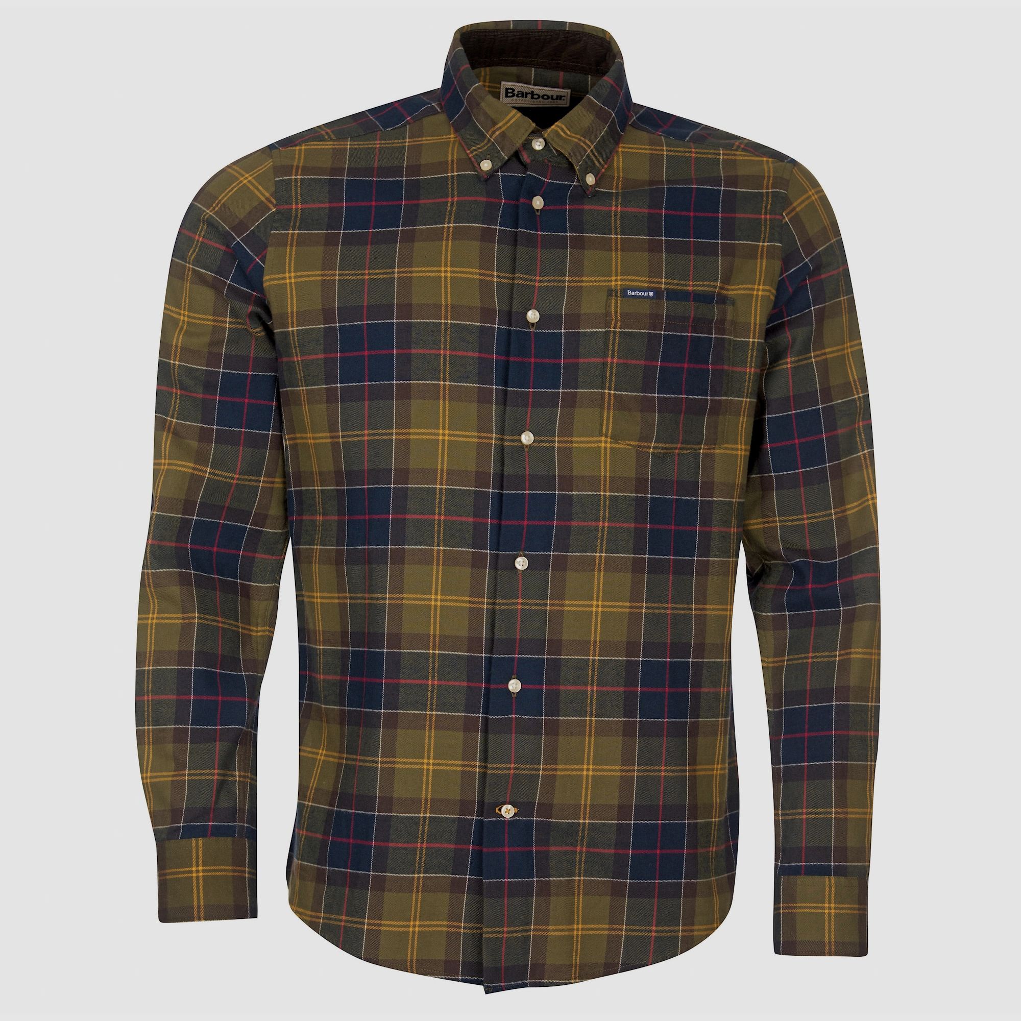 Barbour Fortrose Tailored Shirt Heren Groen/Blauw Geruit - XXL