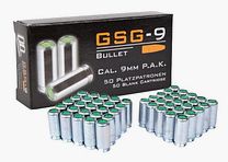 GSG-9 9 mm P.A.K. cartuchos de fogueo - 50 uds.
