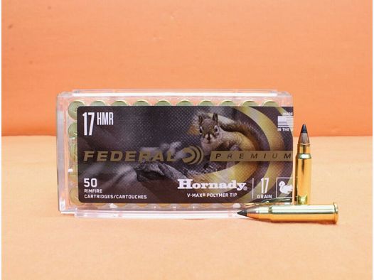 Patrons fédéraux .17HMR Federal 17grs V-MAX (P771) VE 50 cartouches [#ARS] 1,10g V-MAX