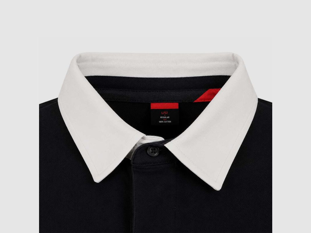 Polo FAST Baumwolle marineblau langärmlig M bis 3XL, Bild 7 von 8