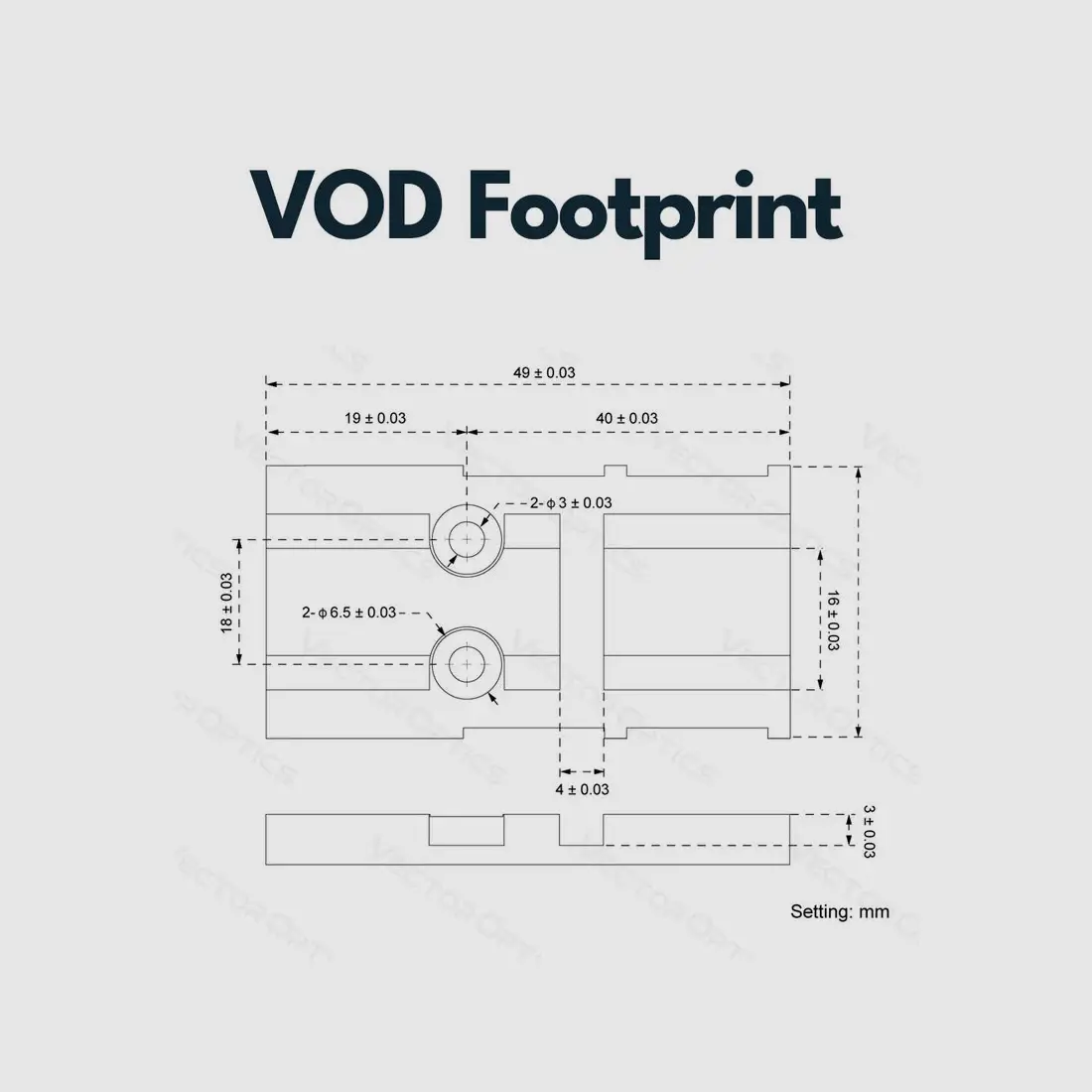 Vector Optics SCFRM-12 Adapterplatte – MOS auf VOD, Bild 2 von 5