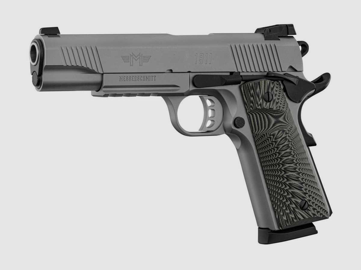 Pistolet semi automatique 1911 Messerschmitt Inox - Pistolet 1911 Messerschmitt 9x19 Inox, image 8 sur 10