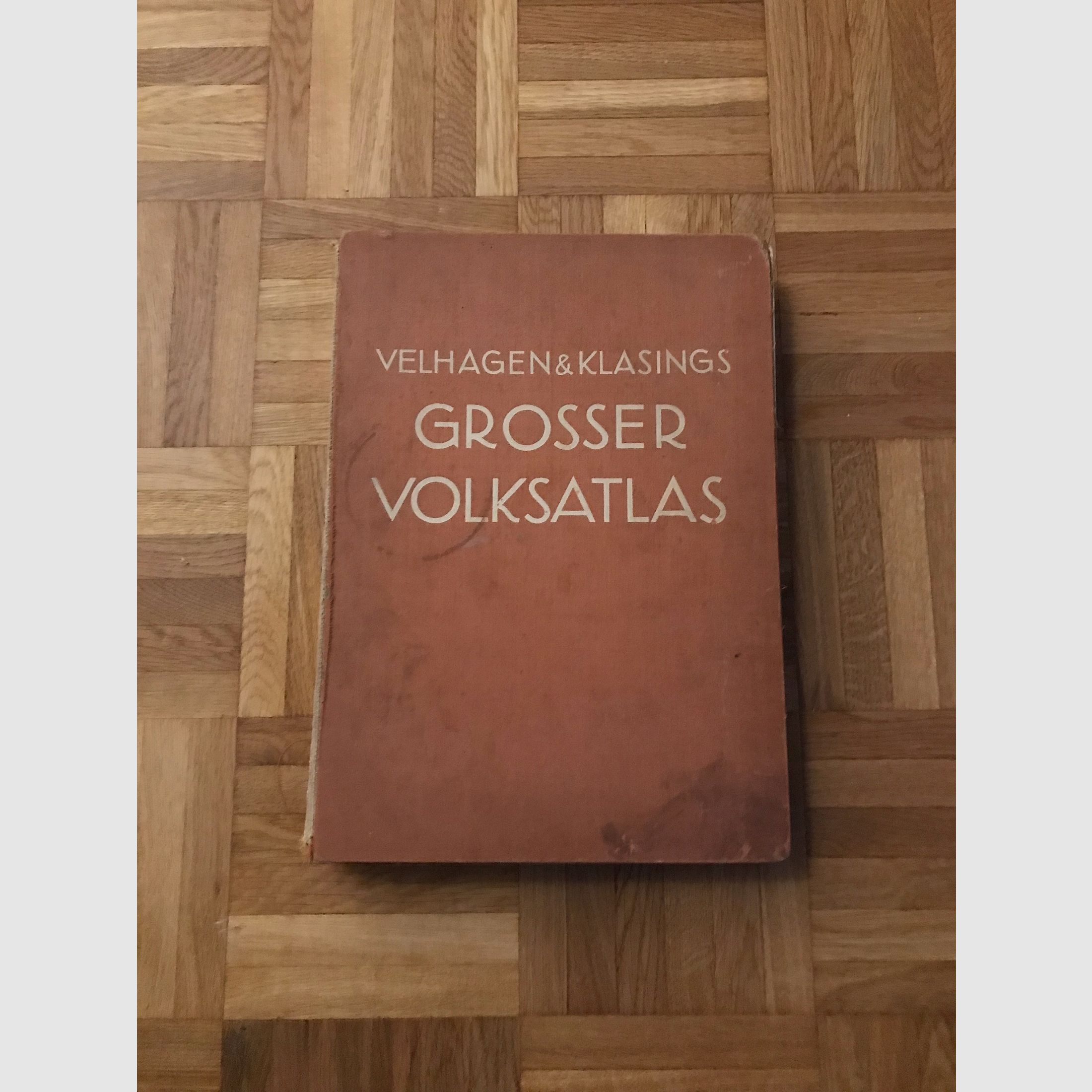 Großer Volksatlas von 1939 mit Landkarte 