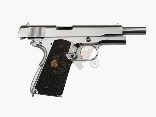 M1911 MEU Full Metal, GBB Silber -F-