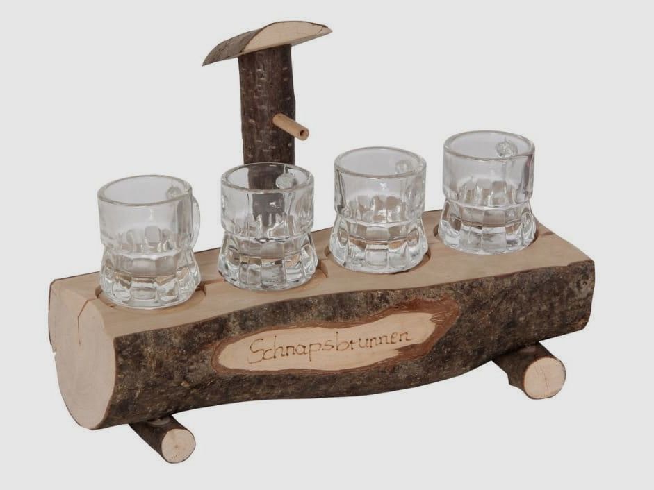 Bartl schnapps fountain with 4 mugs