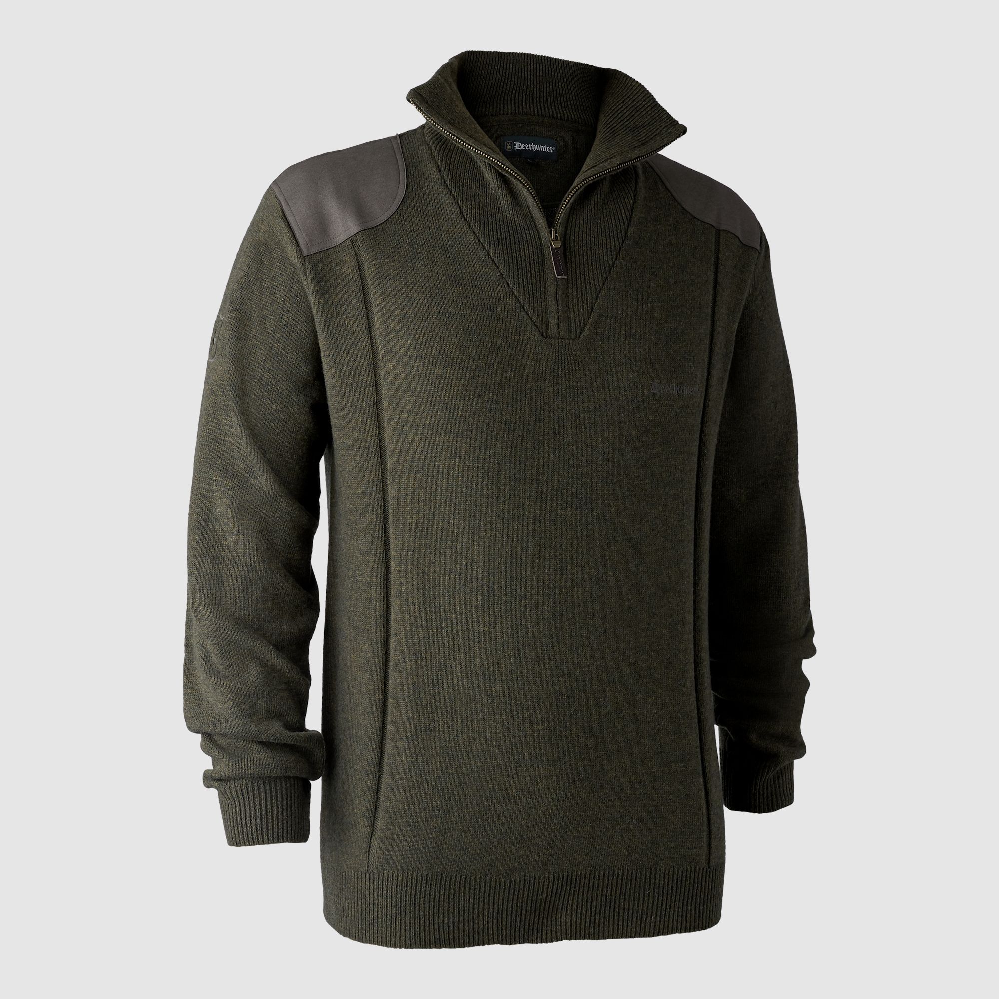 Deerhunter Sheffield Knit with zip-neck Green Melange L