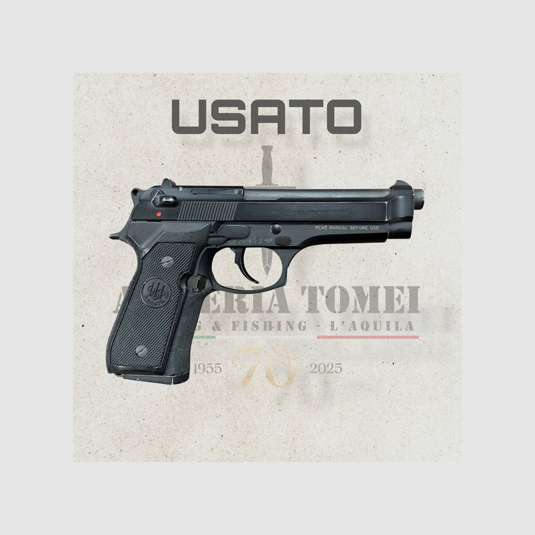 USATO – PISTOLA – BERETTA MOD. 98FS cal. 9×21, immagine 2 di 3