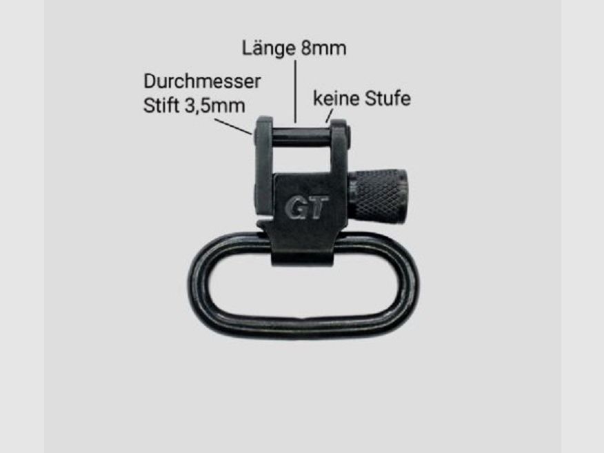 Grovtec Stahl Riemenbügel für US Riemenbügelschrauben - Set im Blister