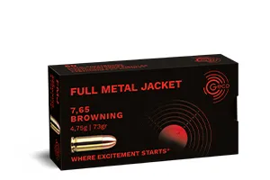 Geco 7.65 Browning FMJ 73gr/4.7g