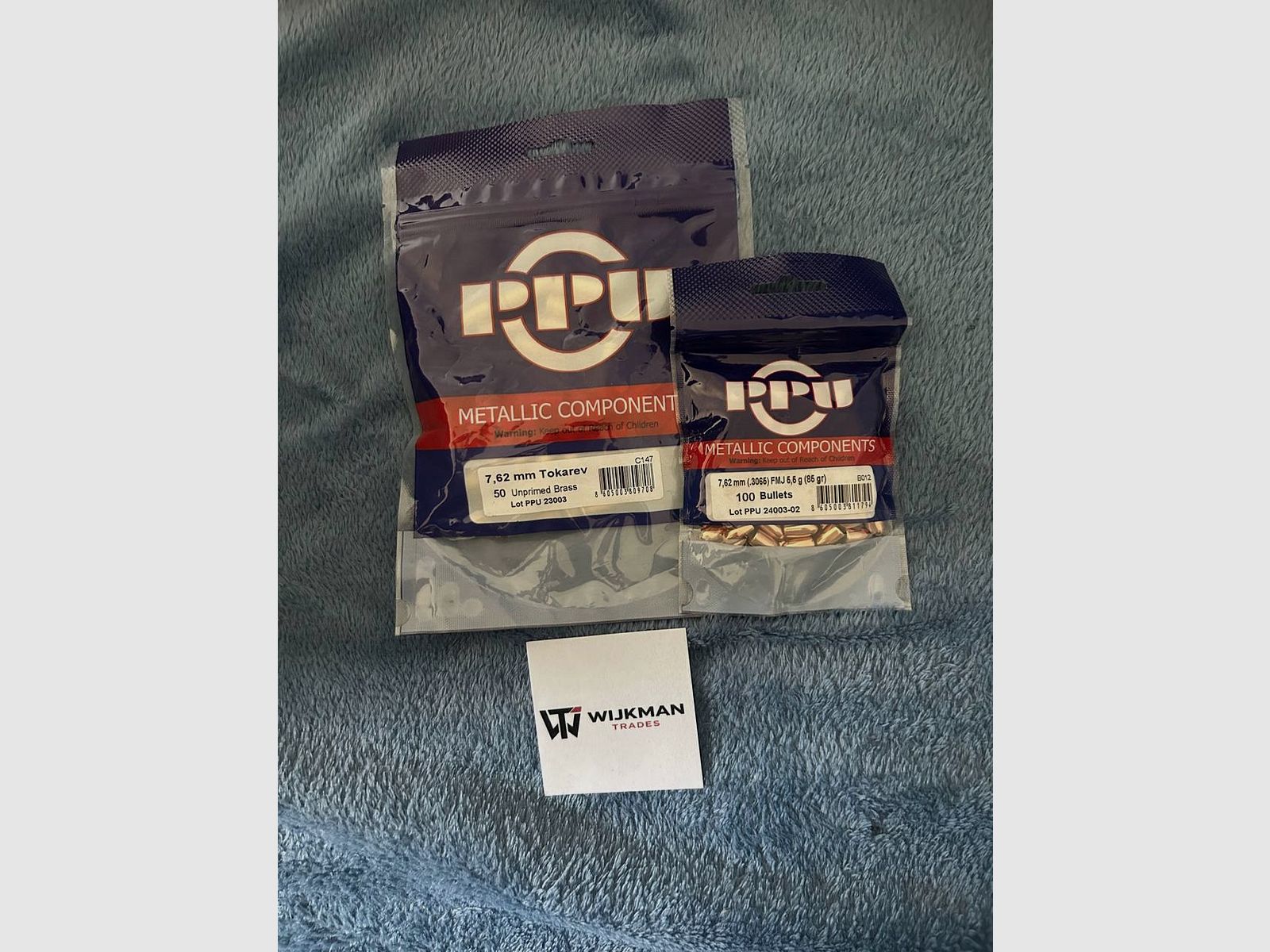 Tokarev 7.62x25 cases and 84gr 50 pieces