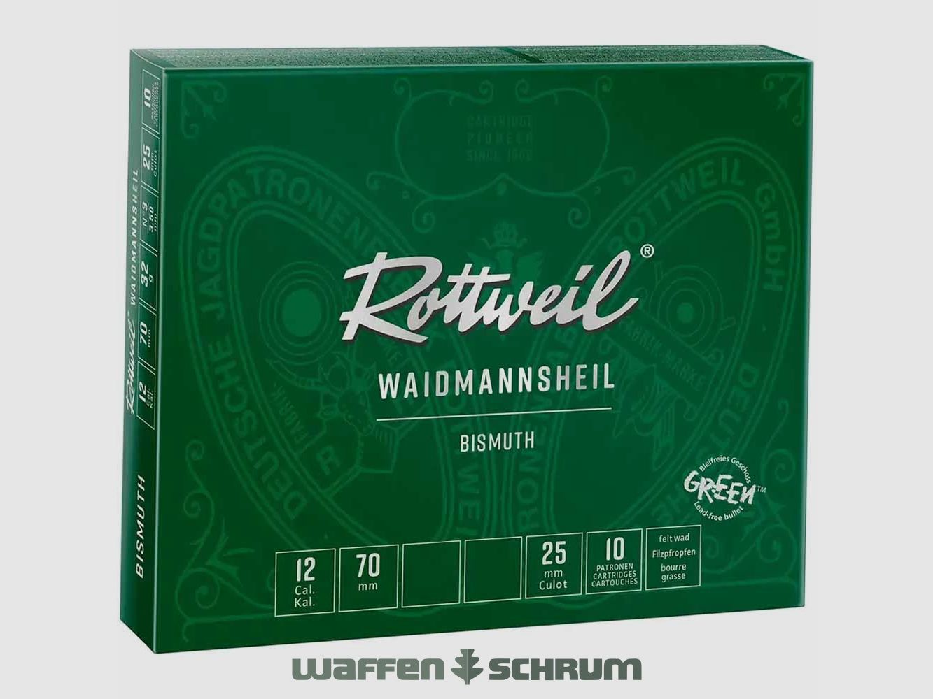 Rottweil Waidmannsheil Bismuth 12/70 3.25mm - 32g