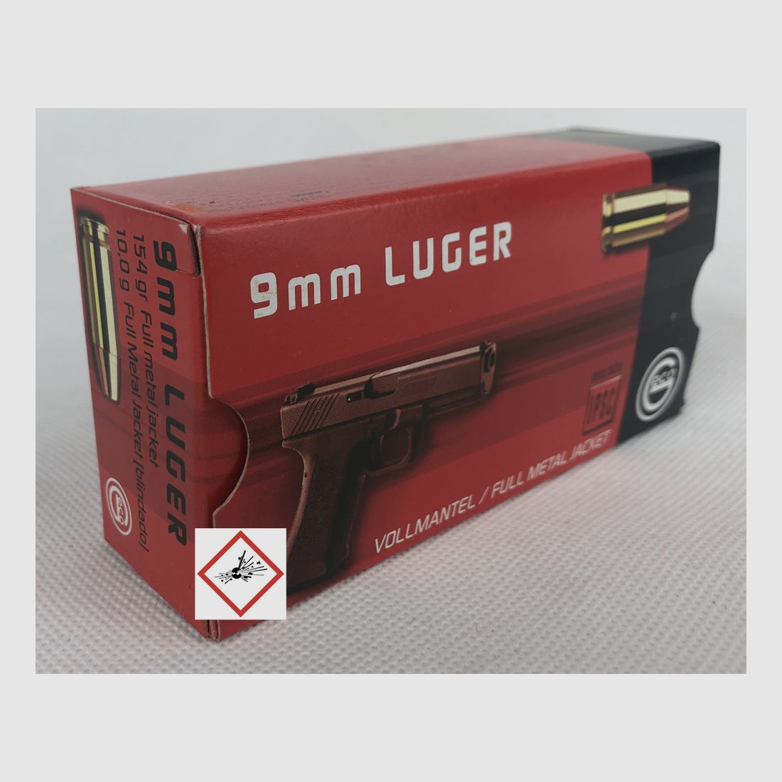 Geco pistol cartridge 9 mm Luger VM 154grs