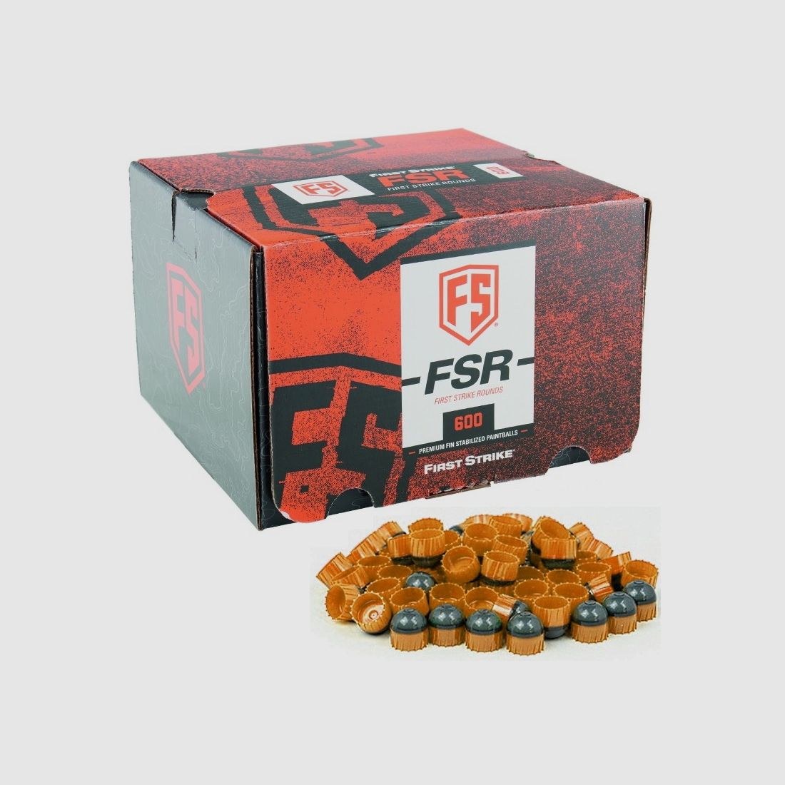 First Strike Paintballs 600 Schuss Box (grau / kupfer)