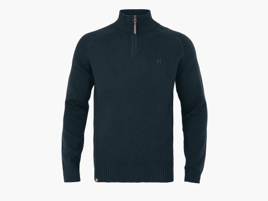 Härkila Vincent Half-Zip Suéter de Lana Merino para Hombre Azul Marino XL