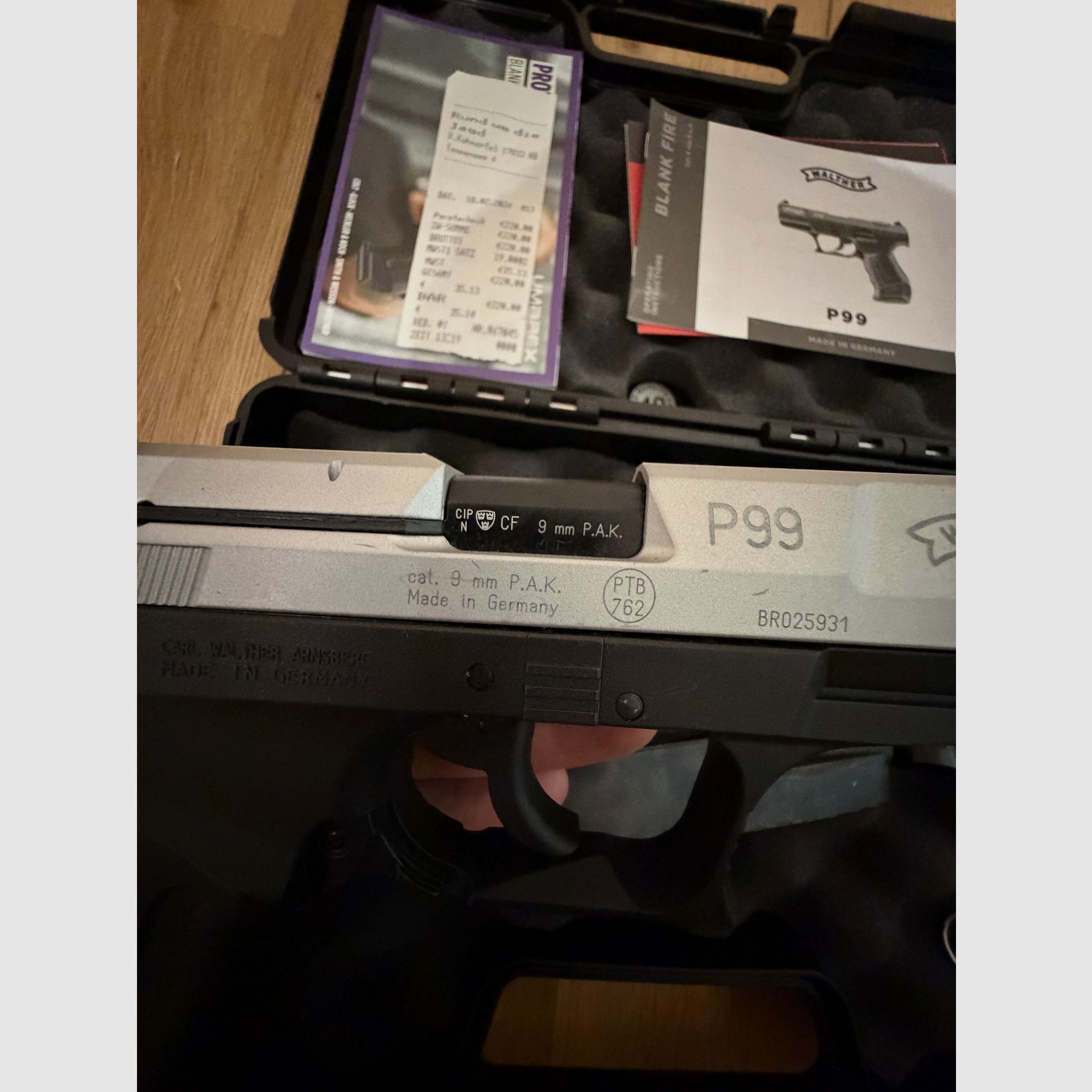 Top-Zustand! Walther P99 9mm P.A.K. (Umarex) – Ungeschossen & OVP mit Beleg