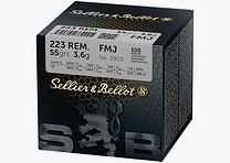 Sellier & Bellot Munition Sellier & Bellot 223 Remington Vollmantel 55grains 100x Patronen im Karton .223 Rem. (186962-65)