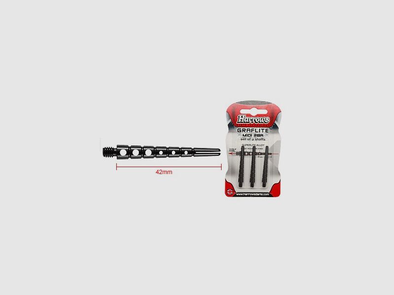 Harrows-Darts-Technology Shafts Graflite medium schwarz Dart & Zubehör