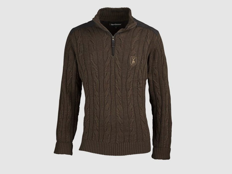 Deerhunter Randall knitted crew-neck sweater with half zip