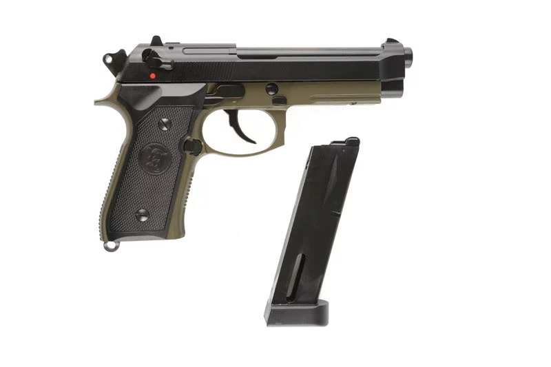Pistola de CO2 KJW M9A1 (CO2) – color oliva, imagen 4 de 20