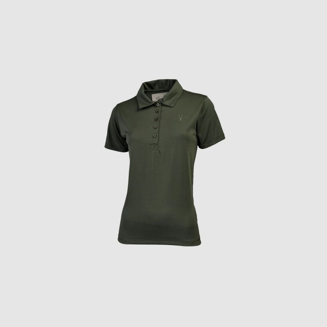 Damen Polo T-Shirt - Lila-Knöpfe