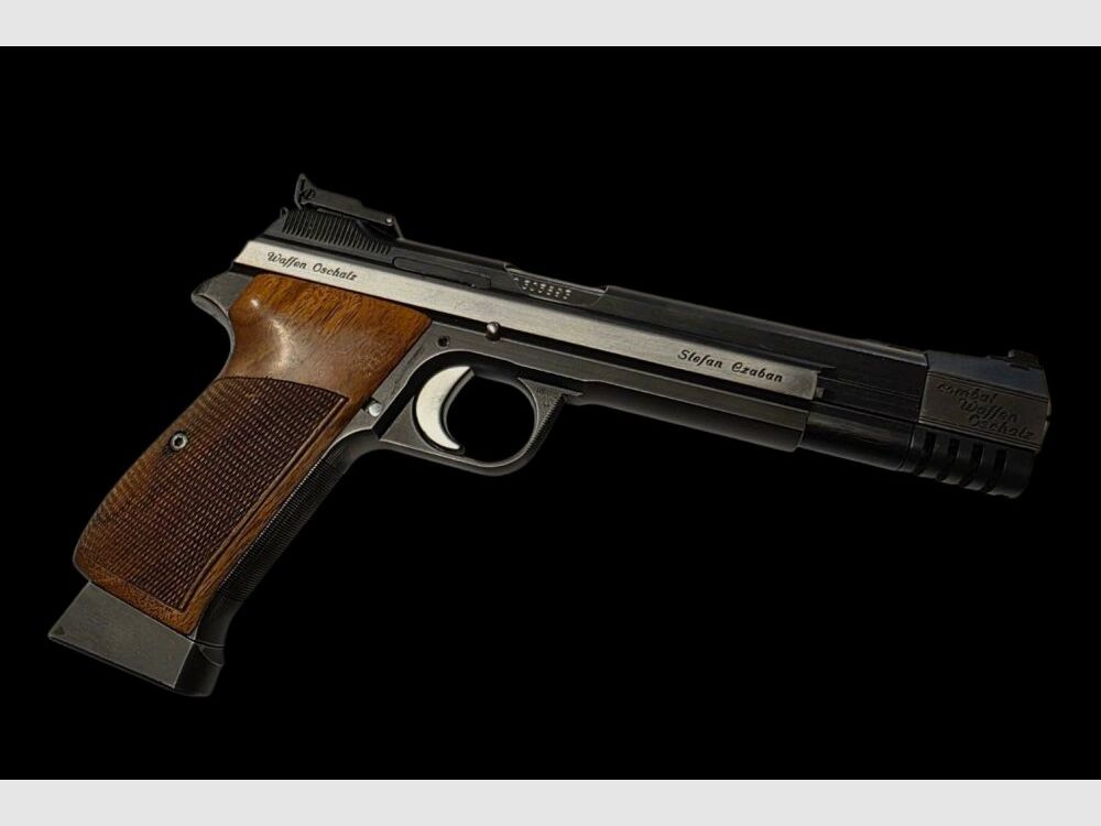 SIG Hämmerli Mod. 210/6 mit 2 Wechselsystemen 9mmLuger (Matchlauf siehe Bild), 9mmLuger (Normale Länge ohne Abbildung) und 7,65mmPara Matchlauf