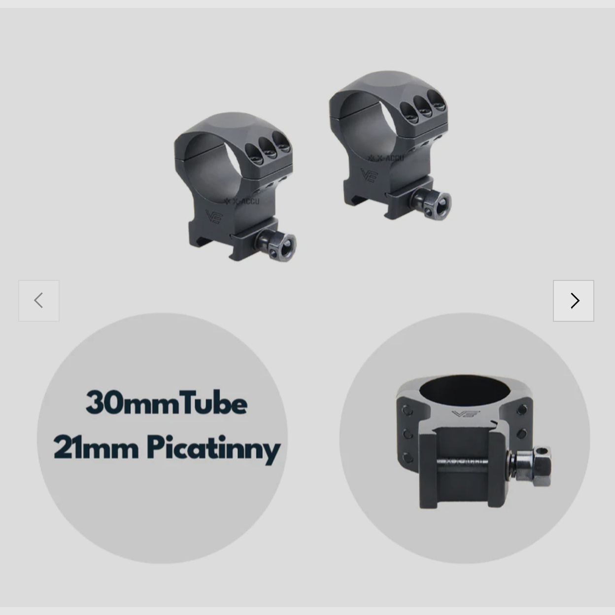 Vector Optics XASR-3002 X-Accu montaż do tubusu 30mm, 21mm Picatinny, h= 32mm