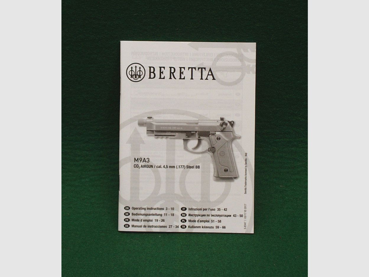 Umarex Beretta M9A3 FDE CO2 Pistool, afbeelding 3 van 4