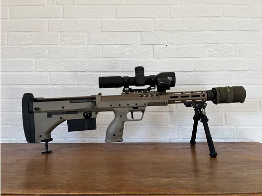 DESERT TECH SRS A2 (Covert) .308 Win + system wymienny 6,5 mm Creedmoor + EoTech Vudu + ASE UTRA SL5i-BL