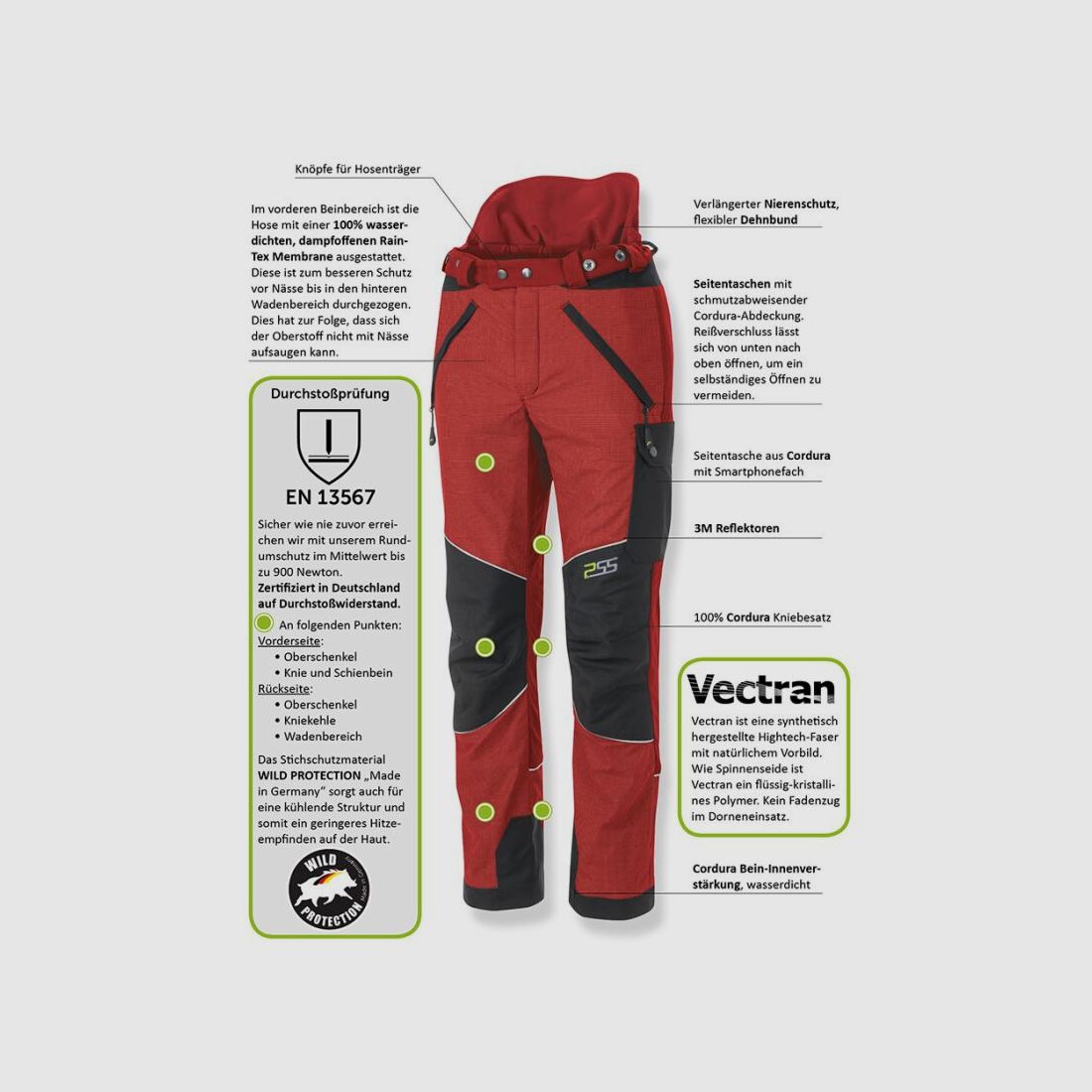 PSS X-treme Protect Sauenschutzhose Rot