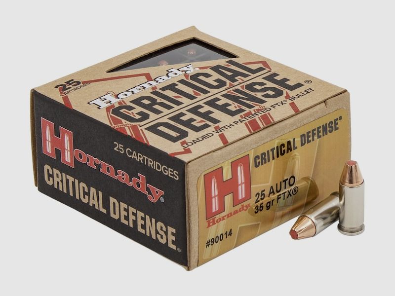 Hornady Critical Defense .25 ACP 35GR FTX 25 cartouches
