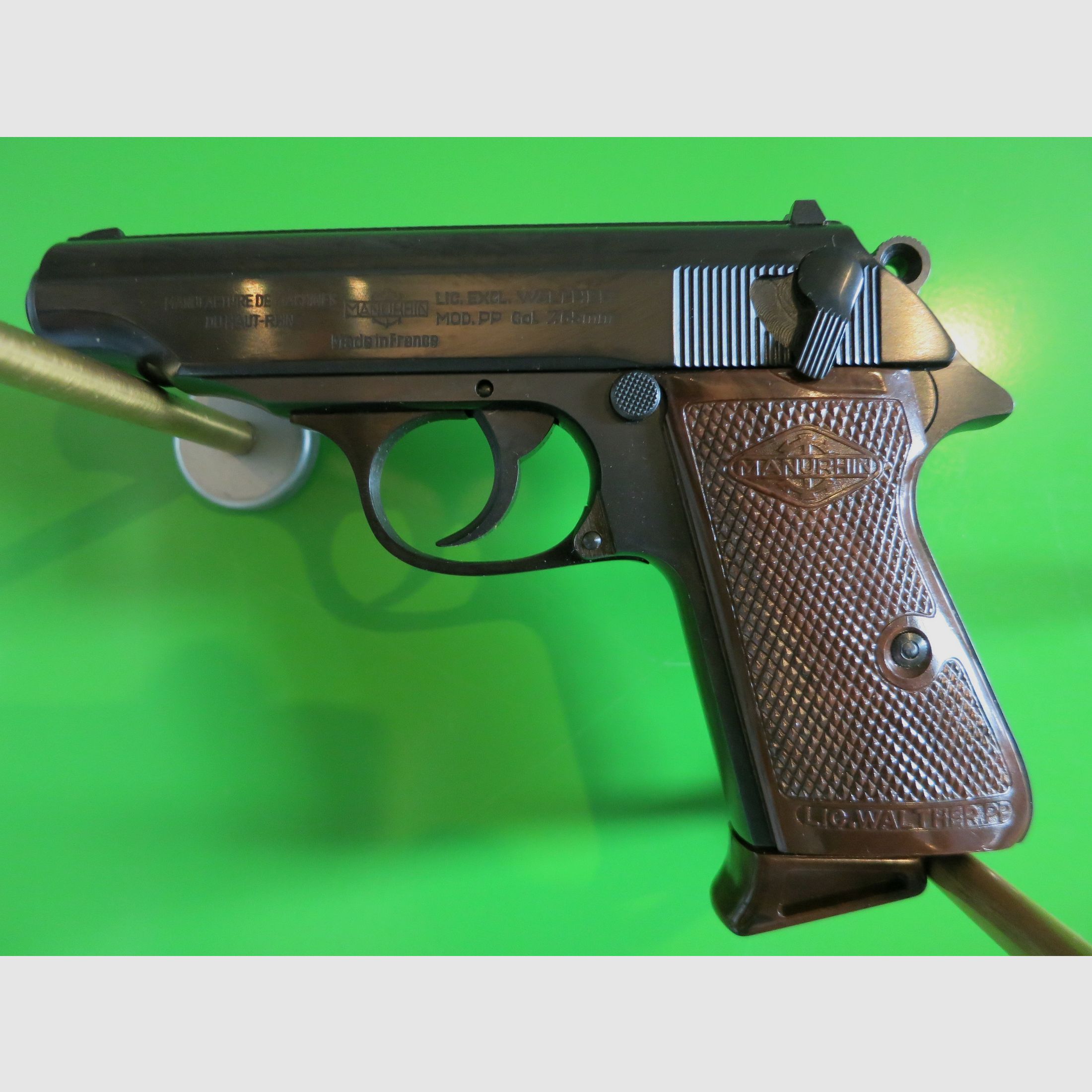 Manurhin-Walther PP "Pistola della polizia", 7,65 mm Browning (.32 Auto), come nuova       #75-