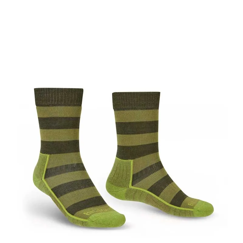 Men’s socks Bridgedale HIKE Lightweight Merino Performance Boot Pattern – green/dark green, image 2 of 4