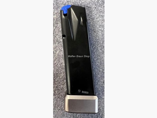 Walther Magazin 18 Schuss, Aluboden inox Compact M, Steel Bulk