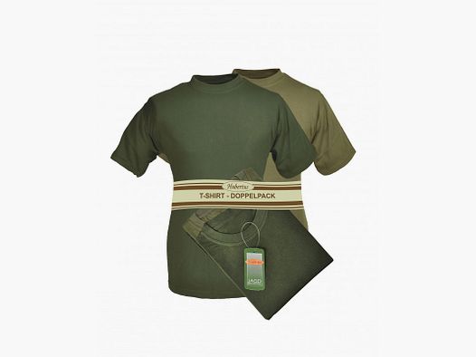 HUBERTUS T-SHIRT DOUBLE PACK OLIVE / JONC