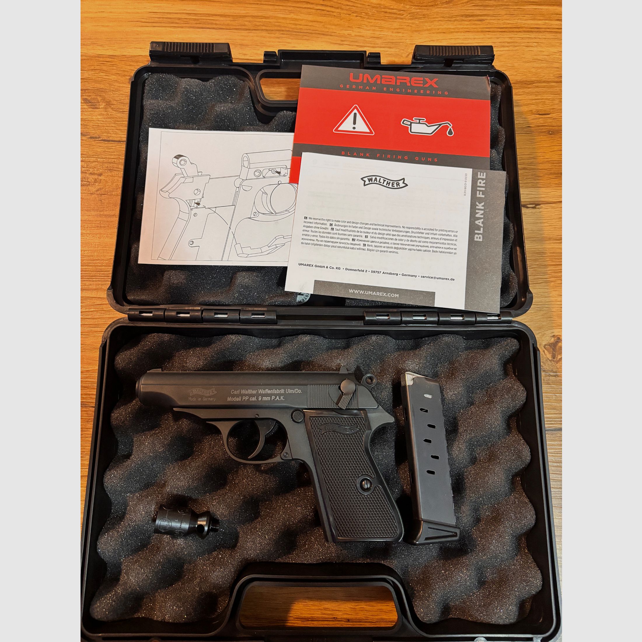 Walter PP Schreck, Schuss