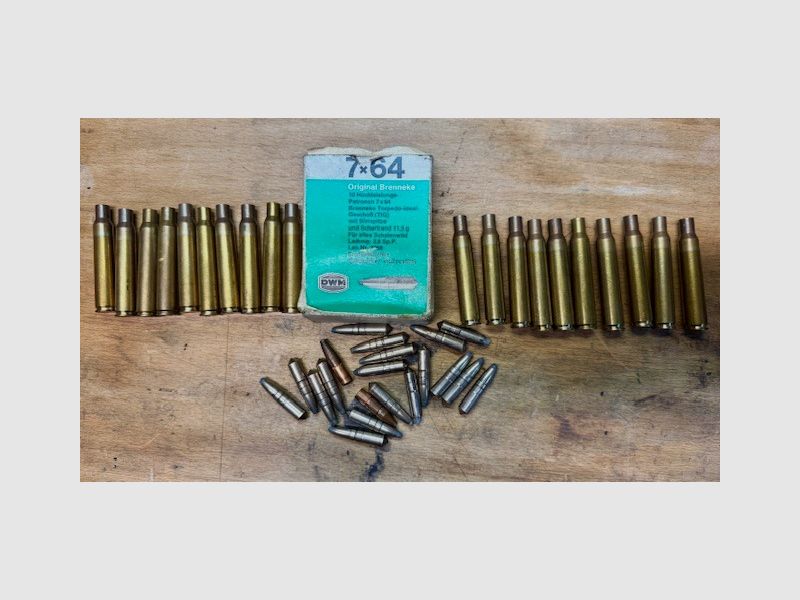 20 delaborierte DWM RWS Patronen 7x64