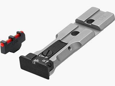 LPA WXT0107-F1 SILVER BA verstellbares Revolvervisier mit Weaver-Basis für 629, 686, 586, 627, 66, 67, 696, 17, 19, 657, 610, 625, 29, 27 und neu für Kaliber .50 – Schwarzes Visierbild