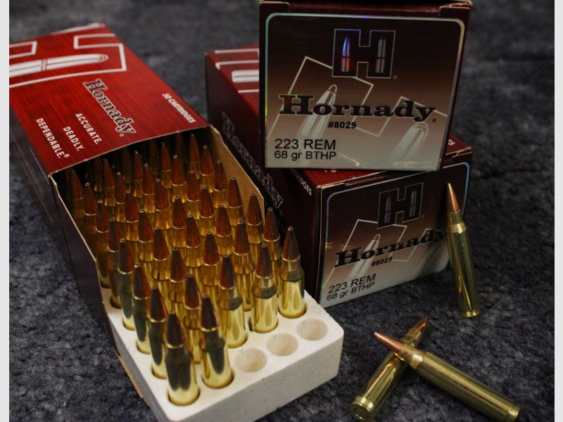 Hornady Match Munition Kal. .223 Rem. 68 Grain 500 Schuß ein Los