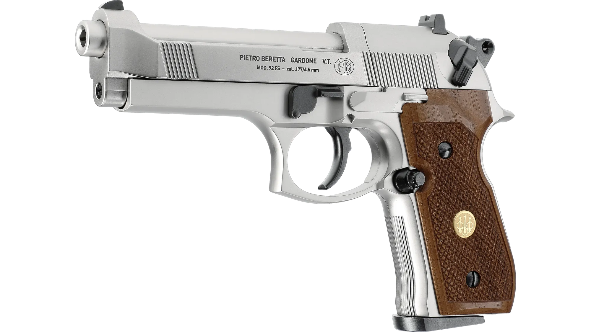 Beretta M92 FS Nickel/Holz, Bild 2 von 2