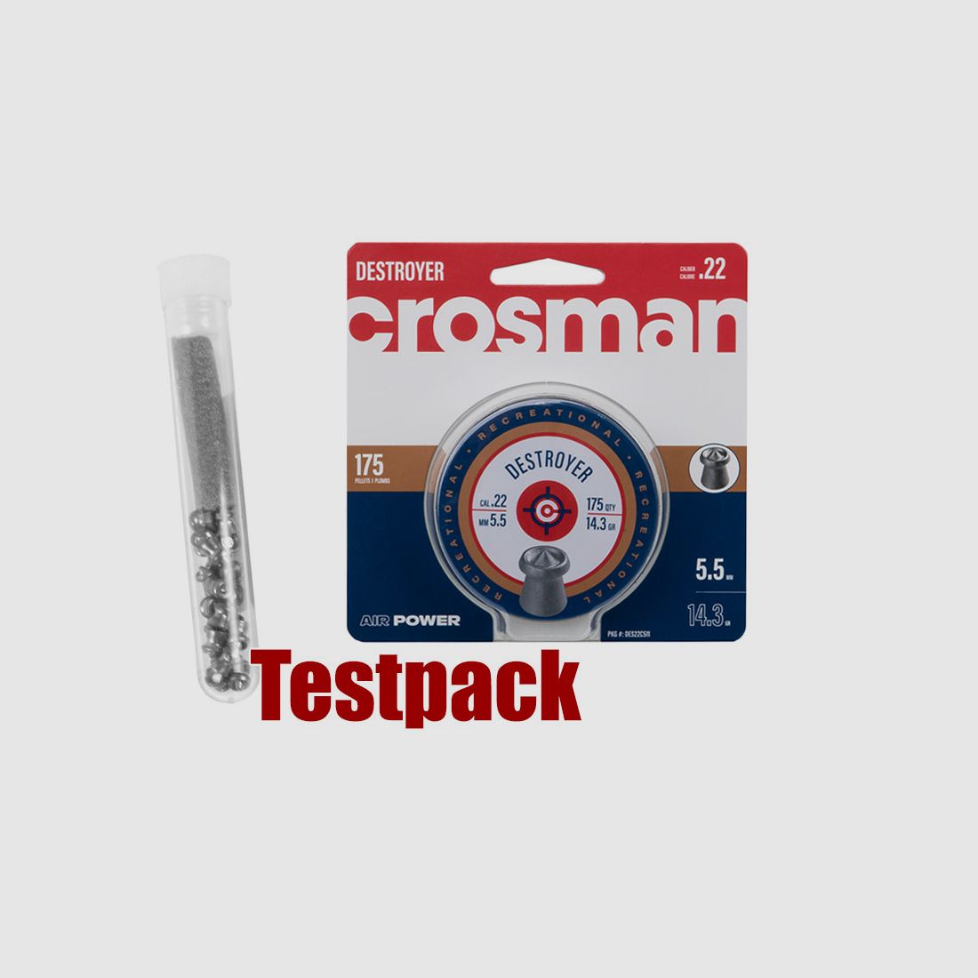 Testpack Hohlspitz Diabolos Crosman Destroyer Kaliber 5,5 mm 0,93 g glatt Hollow Point 20 StĂĽck
