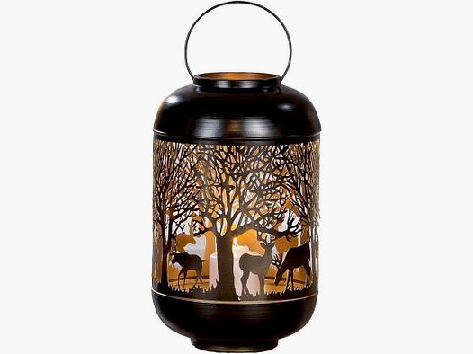 Guild lantern silhouette deer motif metal