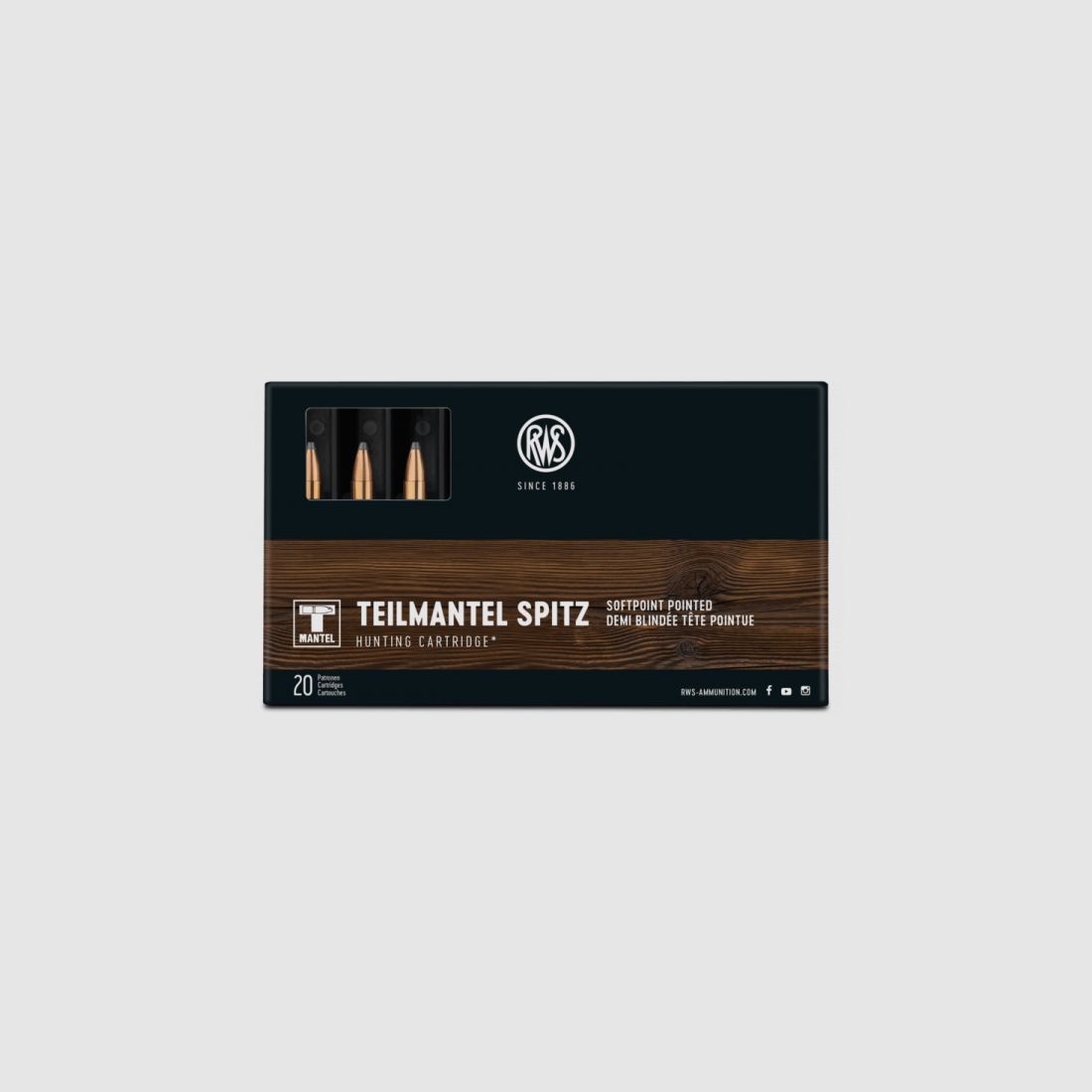 RWS ID CLASSIC 5,6x52R TEILMANTEL SP - 71 GRS / 4,6 G.- 20 SCHUSS