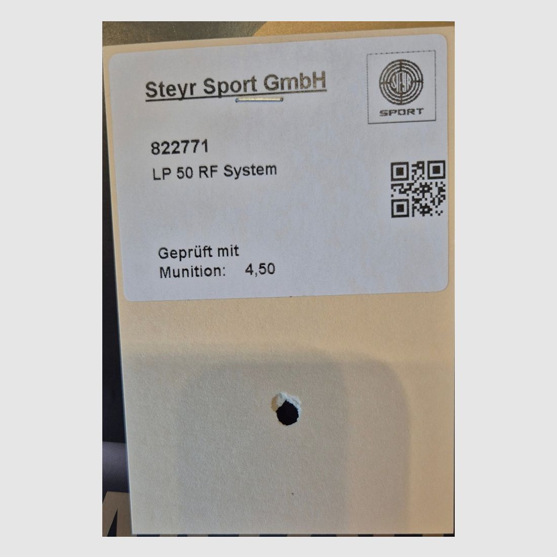 Matchluftpistole Steyr LP 50 RF