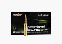 Sako 6,5 Creedmoor Powerh. Blade Pro 8,0g/123gr Cartouches de fusil sans plomb