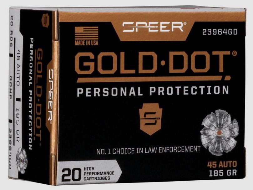 SPEER GOLD DOT - 45 ACP - 185 GRAINS - GDHP, Bild 1 von 4