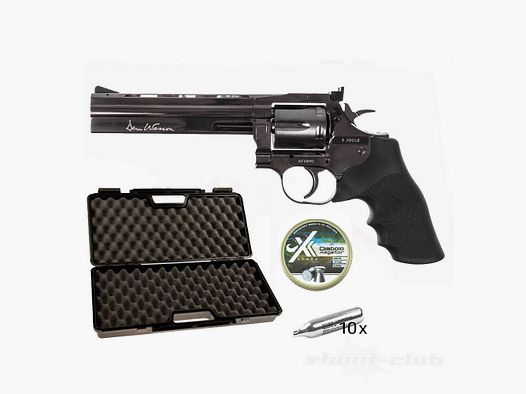 ASG	 CO2 Revolver Dan Wesson 715 6'' Kal. 4,5mm Stahlgrau Set